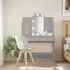 Hervey Dressing Table with LED - Grey, Engineered Wood