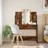 Hervey Dressing Table with LED - Smoked Oak, Engineered Wood