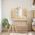 Hervey Dressing Table with LED - Sonoma Oak, Engineered Wood