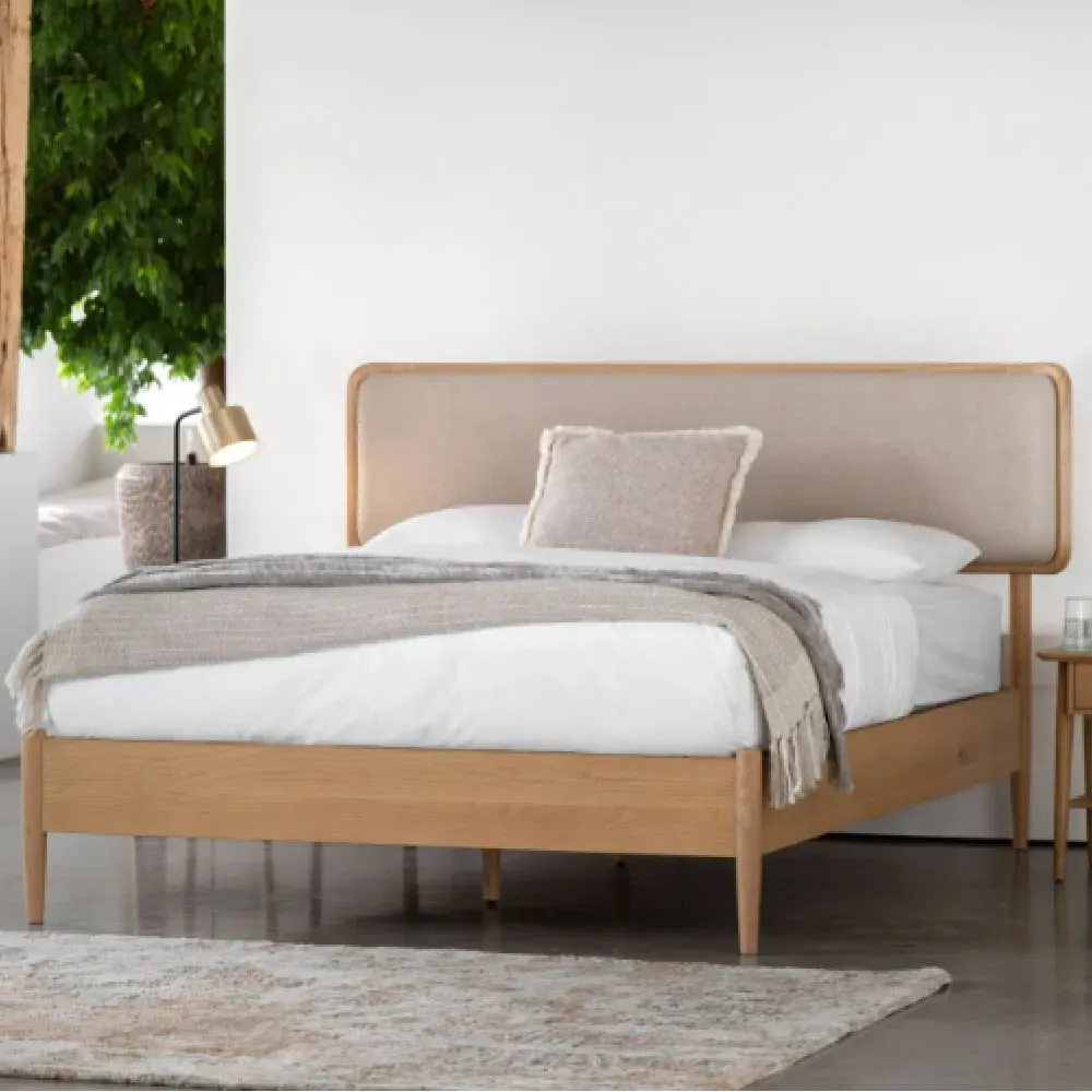Hervey King Size Bed Frame - Natural, Oak