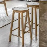 Hervey Round Stool - Natural, Oak