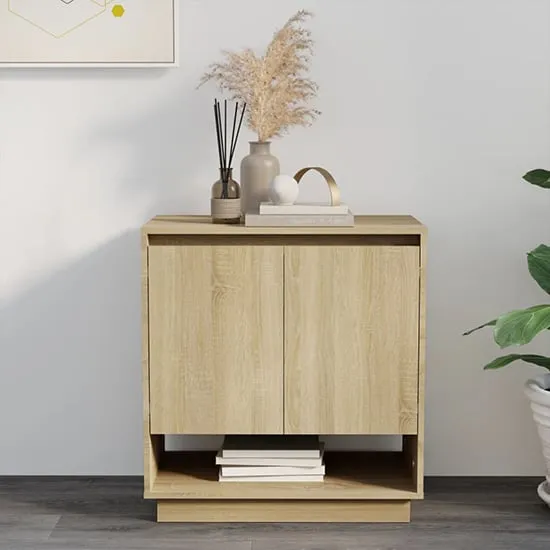 Hestia Wooden Sideboard with 2 Doors - Sonoma Oak image