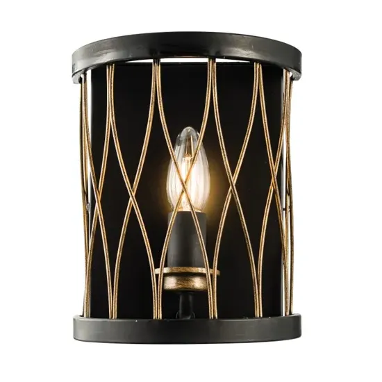 Heston Wall Light - Black, Brass product