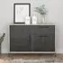 Heswall Wooden Sideboard with 2 Doors 1 Drawer - Grey, Oak