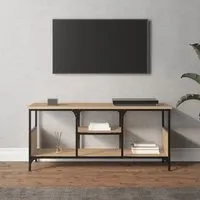 Hetty Small TV Stand with 2 Shelves - Sonoma Oak