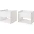 Hever Wall Hung Bedside Cabinets Pair - White, Wood