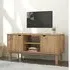 Hewitt 2-Door TV Stand with Shelf - Brown, Pine Wood
