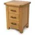 Hewitt 3-Drawer Bedside Cabinet - Rustic Oak