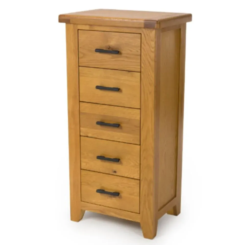 Hewitt 5 Drawer Chest - Rustic Oak
