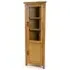 Hewitt Corner Display Cabinet with 2 Doors - Rustic Oak