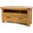 Hewitt Corner TV Stand with 2 Drawers - Rustic Oak