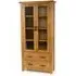 Hewitt Display Cabinet with 2 Doors 2 Drawers - Rustic Oak