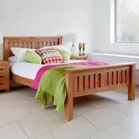 Hewitt Double Bed Frame - Rustic Oak