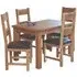 Hewitt Extendable Dining Set with 4 Chairs - Rustic Oak, Brown