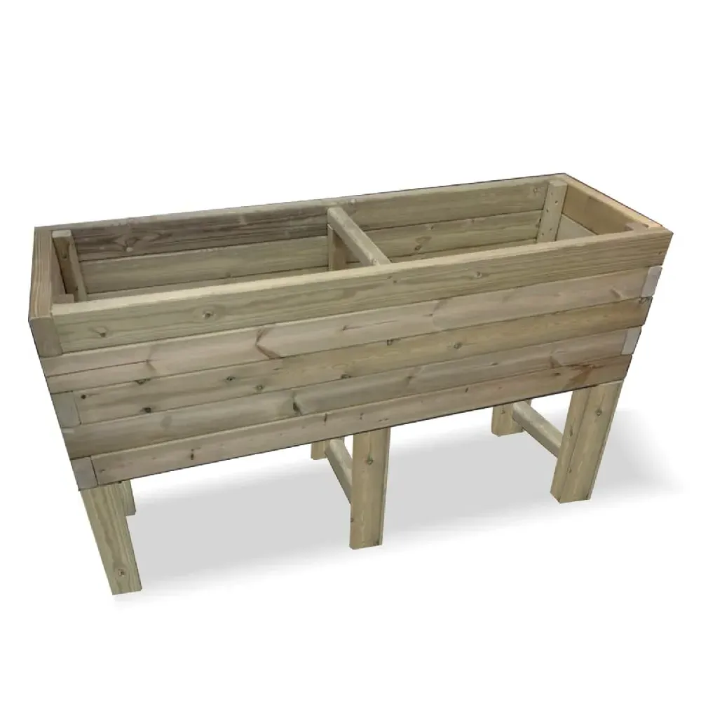 Hewitt Large Raised Garden Planter - Natural, Wood