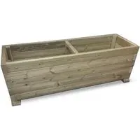 Hewitt Medium Garden Planter - Natural, Wood
