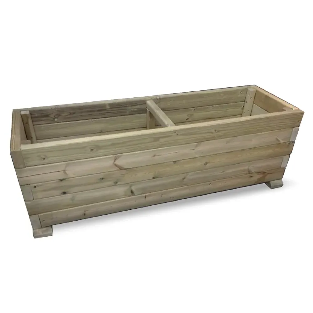 Hewitt Medium Garden Planter - Natural, Wood