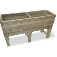 Hewitt Medium Raised Garden Planter - Natural, Wood
