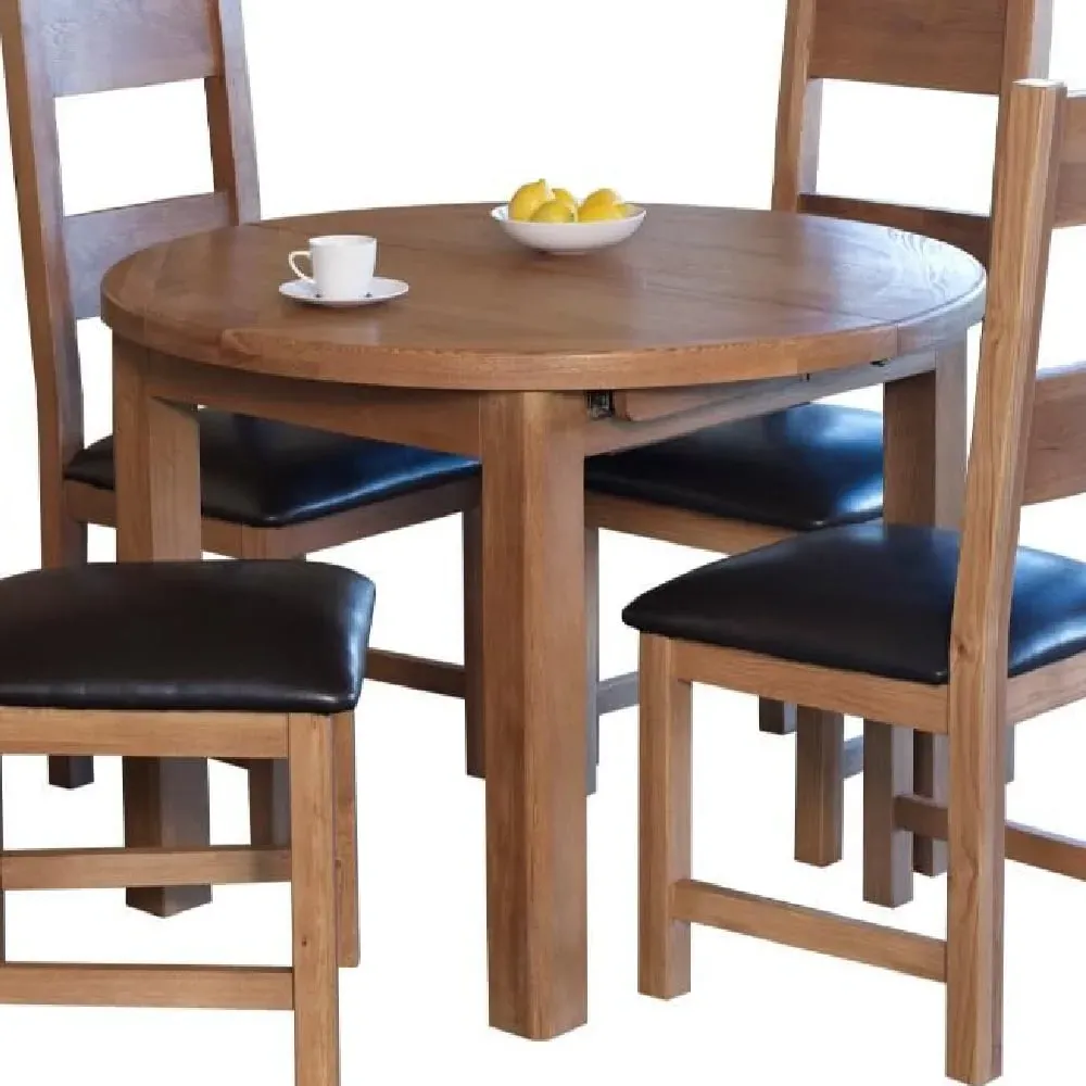 Hewitt Round Extendable Dining Table - Oak