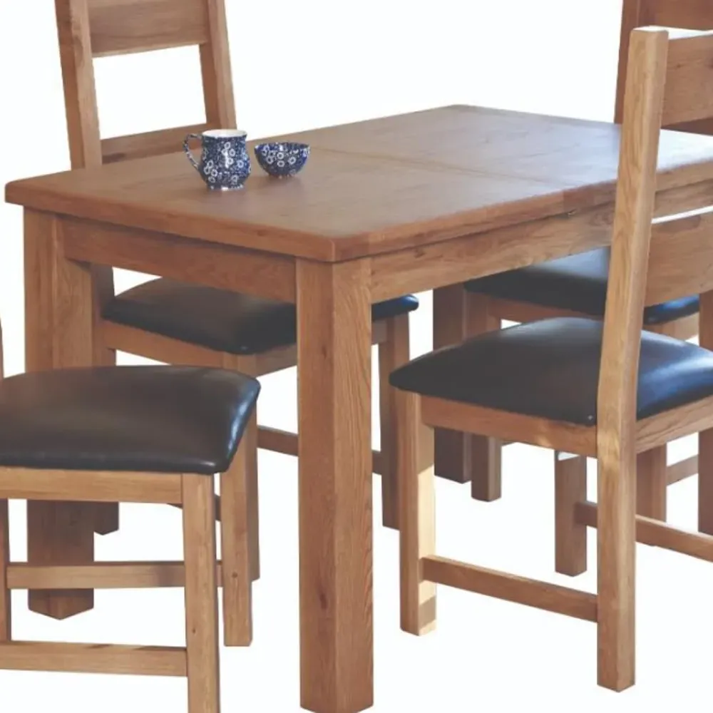 Hewitt Small Extendable Dining Table - Rustic Oak image