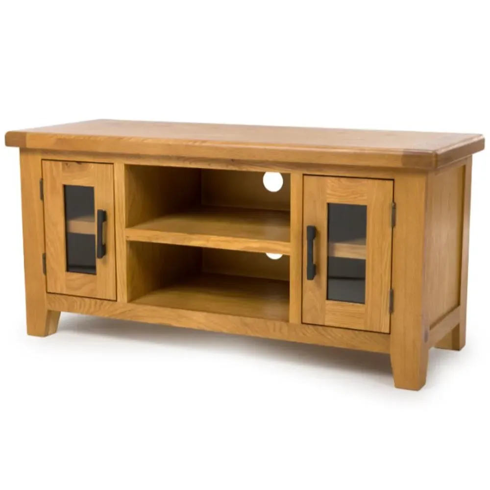 Hewitt TV Stand with 2 Doors - Rustic Oak image