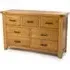 Hewitt Wide 7 Drawer Chest - Rustic Oak