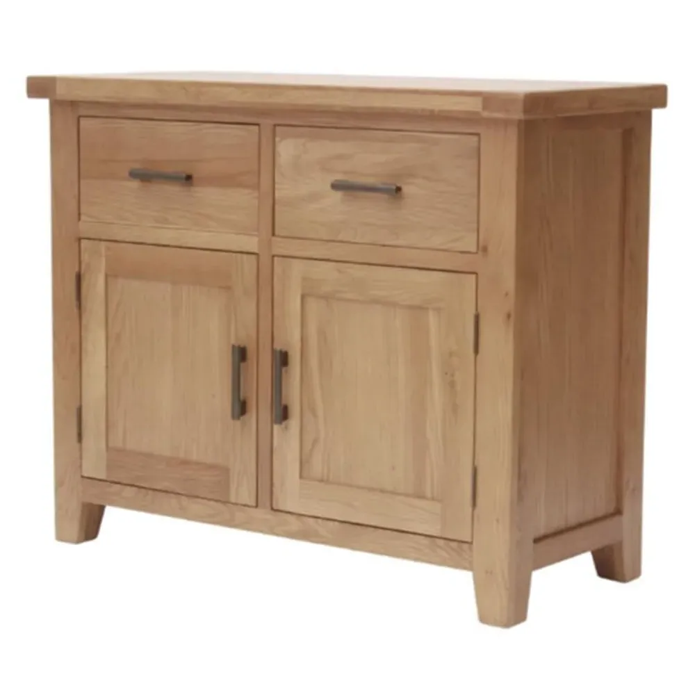 Hewitt Wooden Sideboard with 2 Doors 2 Drawers - Rustic Oak image