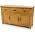 Hewitt Wooden Sideboard with 3 Doors 3 Drawers - Rustic Oak