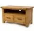 Hewitt Wooden TV Stand with 2 Drawers - Rustic Oak
