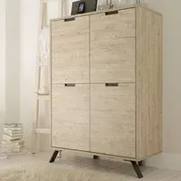 Heyford Highboard with 4 Doors - Sherwood Oak