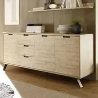 Heyford Wooden Sideboard 3 Doors 3 Drawers - Sherwood Oak