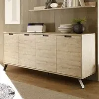 Heyford Wooden Sideboard 4 Doors - Sherwood Oak