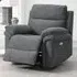 Hialeah 1-Seater Electric Recliner Sofa - Grey, Fabric