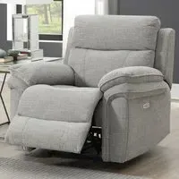 Hialeah 1-Seater Electric Recliner Sofa - Grey, Fabric