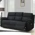 Hialeah 3-Seater Electric Recliner Sofa - Black, Fabric