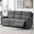 Hialeah 3-Seater Electric Recliner Sofa - Grey, Fabric
