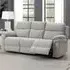 Hialeah 3-Seater Electric Recliner Sofa - Grey, Fabric