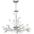 Hibiscus 5 Light Pendant Light - Chrome, Clear