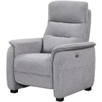 Hidalgo 1-Seater Recliner Sofa - Pewter, Fabric
