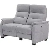 Hidalgo 2-Seater Recliner Sofa - Pewter, Fabric