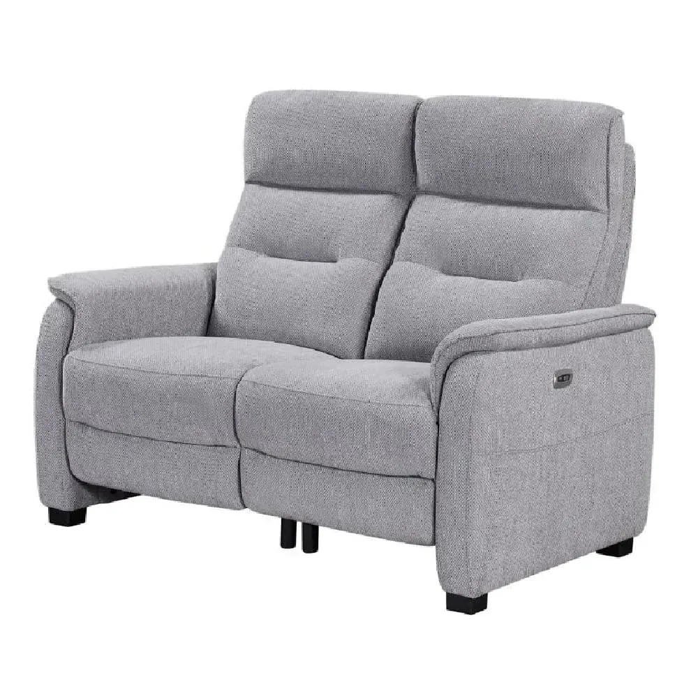 Hidalgo 2-Seater Recliner Sofa - Pewter, Fabric