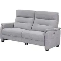 Hidalgo 3-Seater Recliner Sofa - Pewter, Fabric