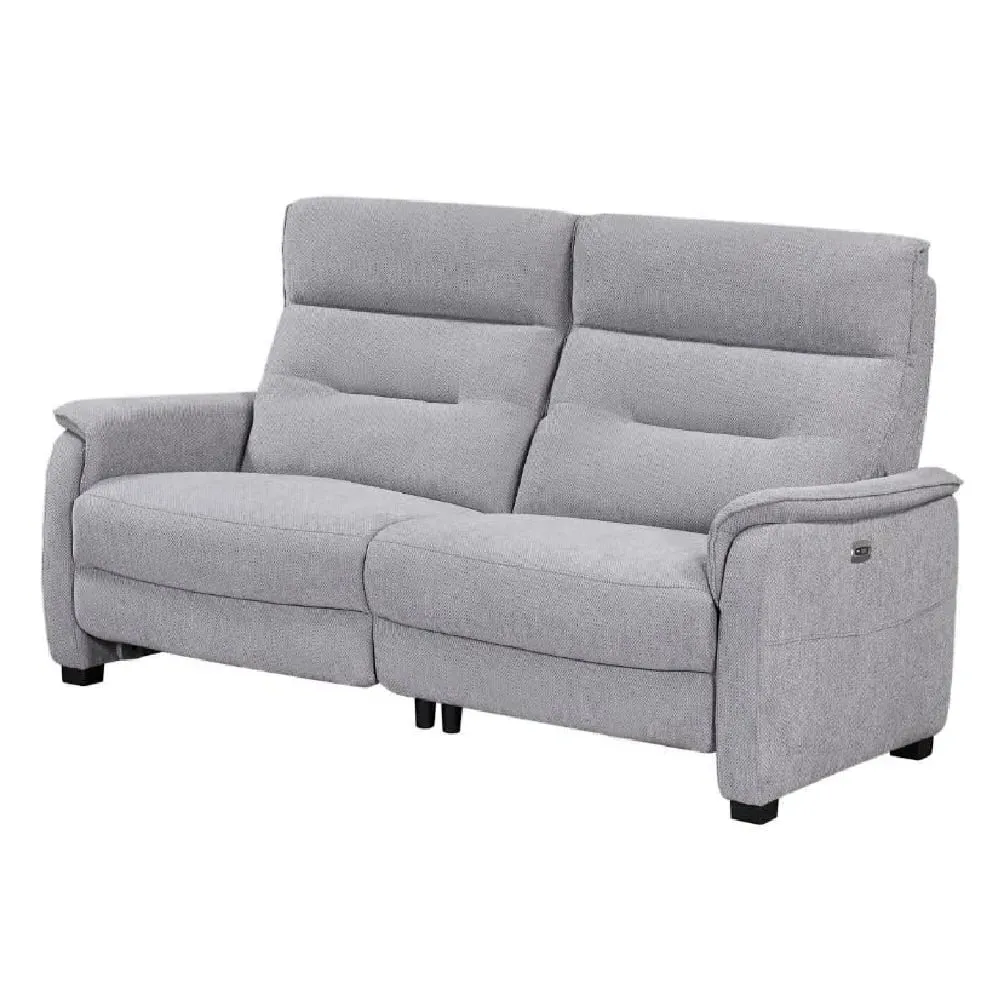 Hidalgo 3-Seater Recliner Sofa - Pewter, Fabric