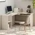 Hieu L-Shaped Computer Desk with Storage - White