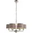 Highclere 6 Light Multi Arm Pendant - Charcoal, Bright Nickel