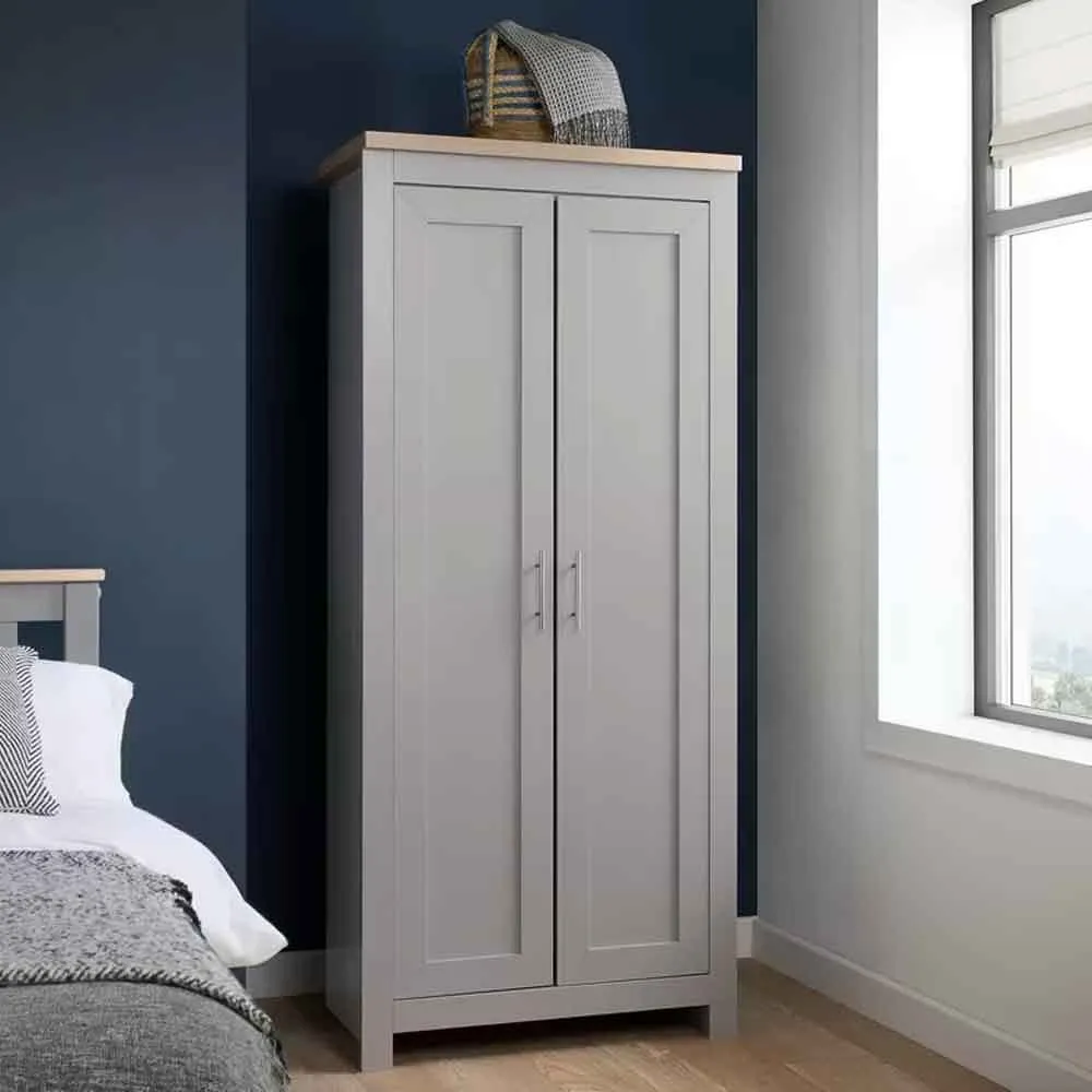 Highland 2-Door Wardrobe - Dark Grey, MFC product