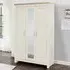 Highland 3-Door Wardrobe - Cream, Oak