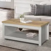 Highland Coffee Table with Undershelf - Grey, Oak