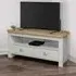 Highland Corner TV Stand with 2 Drawers - Grey, Oak