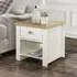 Highland Lamp Table with 1 Drawer - Cream, Oak